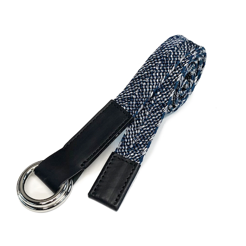 Ceinture Kumihimo - vert d'eau et blanc, Sasanami-gumi, DOMYO